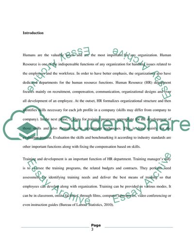 The Function of Training and Development