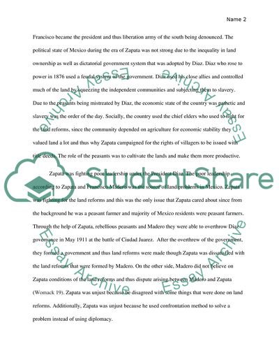 Zapata and Agrarianism