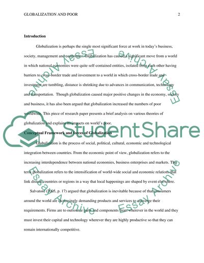 Globalization and the Worlds poor