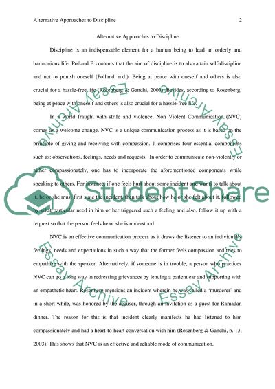 Alternative Approaches to Discipline