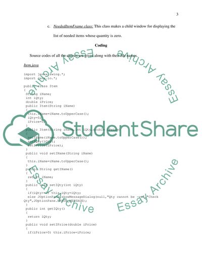 Java Program ShopKeeper