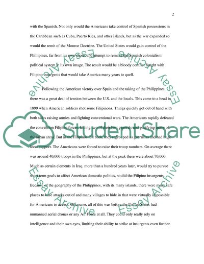 The American Military Adventure In Iraq And Philippine