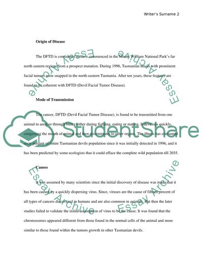 Devil Facial Tumor Disease