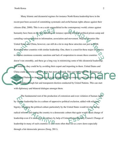 Violation of Human Rights in North Korea