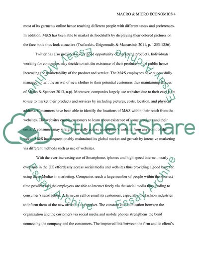 Impact of Changing Market Conditions - Marks and Spencer
