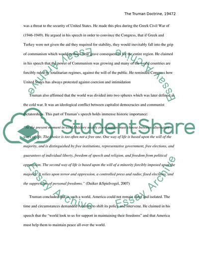 American Foreign Policy: The Truman Doctrine