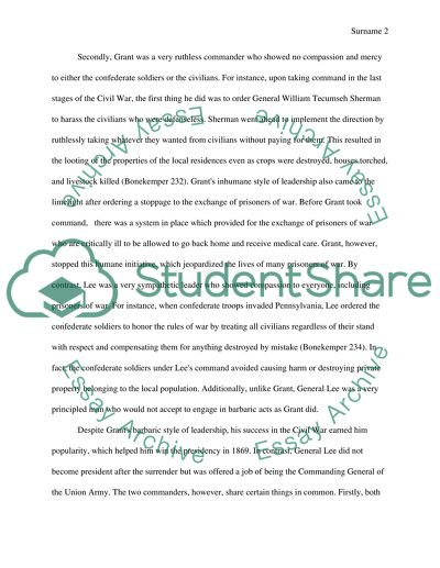 Mr Ulysses S. Grant ,Mr Robert E. Lee