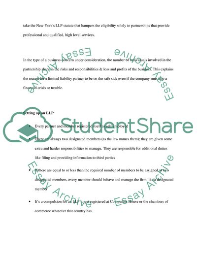 Business Law: Limited Liability Partnership