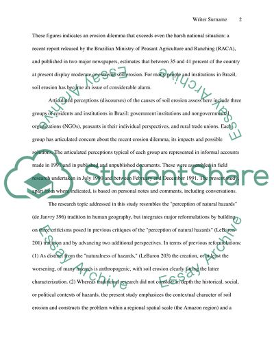 Amazon Rainforest, Explanations for Erosion in Amazon