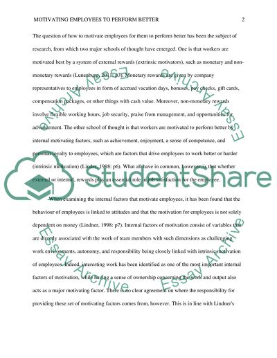 What is the best way to motivate employees to perform better