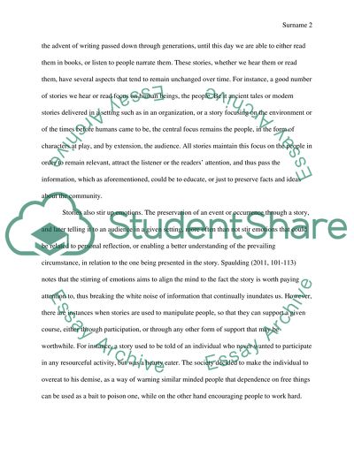 How Do We Use Stories