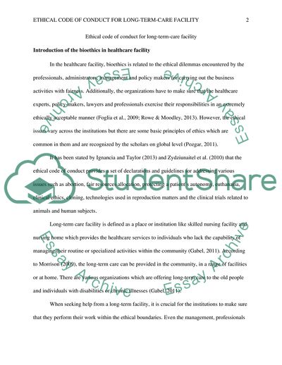 Seeking Help from a Long-Term Facility