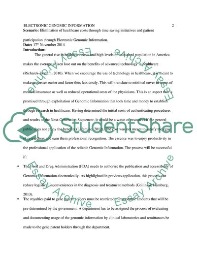 Patient Participation Through Electronic Genomic Information