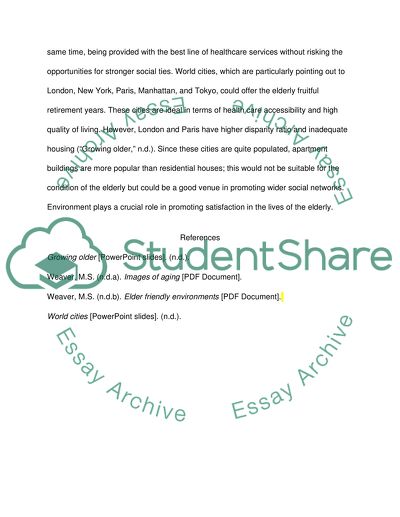 Module 5: Elderly Friendly Environments