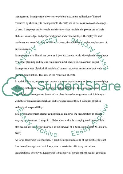 Management and Leadership Styles