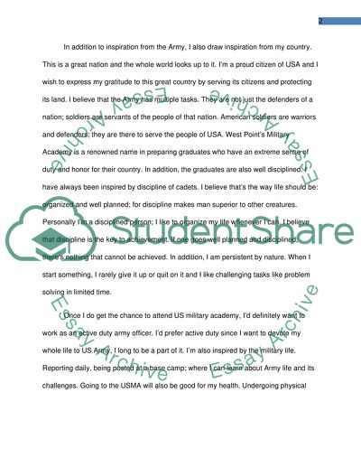 The Reasons to Serve on Active Duty as an Army Officer: United States Military Academy