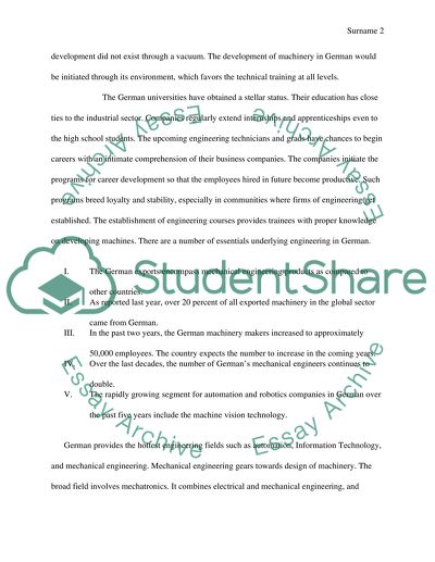 German Machinery Development