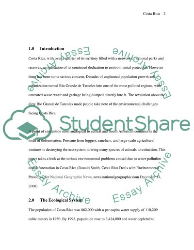 Environmental Problems Facing Costa Rica