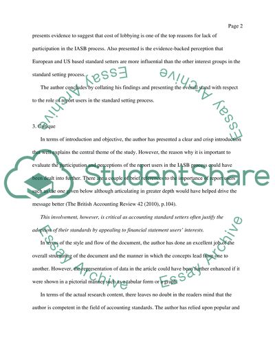 The IASB Standard-Setting Process