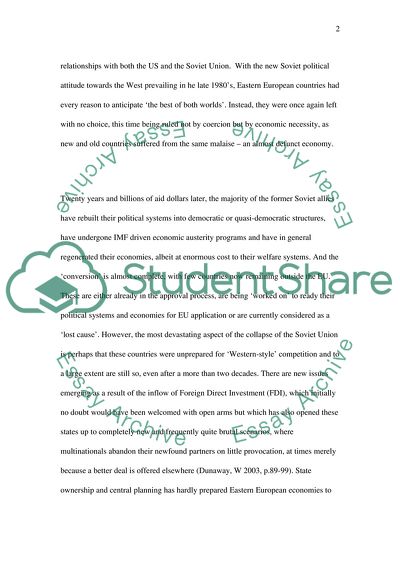 Influence of Soviet Union on International Relations With the West