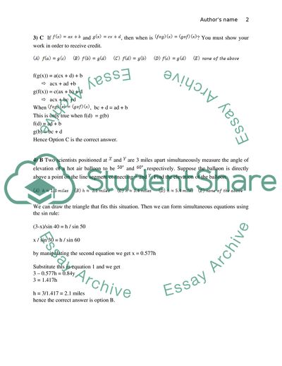 Calculus and Questions