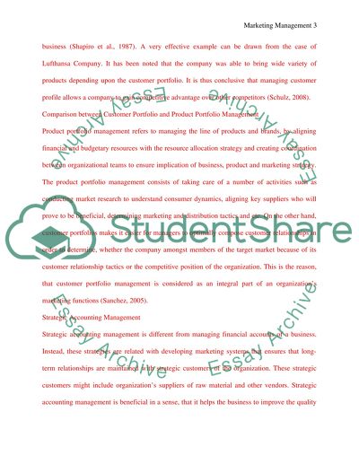 Customer Portfolio Management