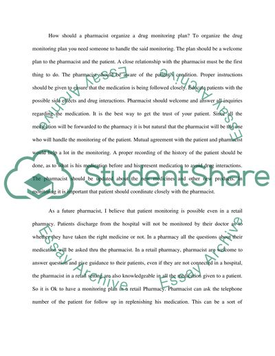 Patient Monitoring in Pharmacy