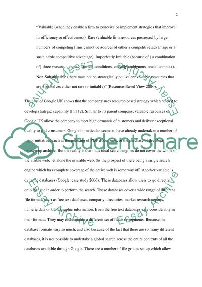 Googles Market Marketing & Strategy in the UK