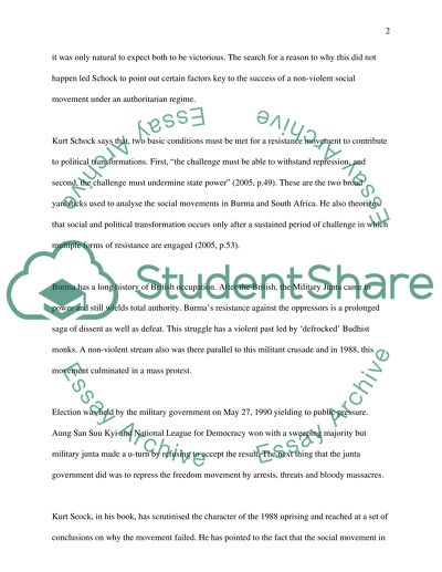 Unarmed Insurrections: People Power Movement in Nondemocracies by Schock