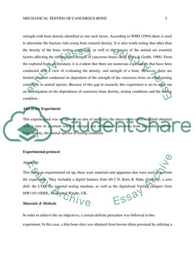 Mechanical Testing of Cancellous Bone