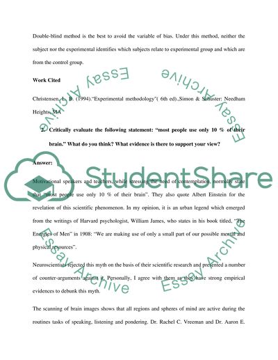 Bias and Ensure the Validity of the Results