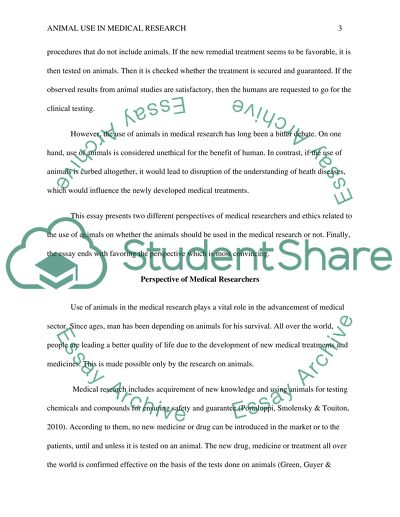 Animal Use in Medical Research
