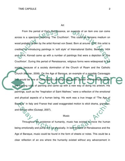 Time Capsule Essay Example Topics And Well Written Essays 750 Words