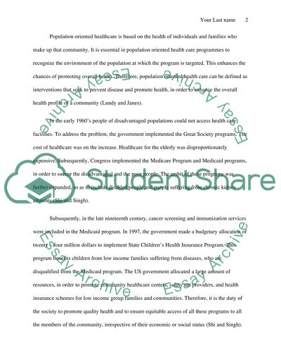 Understanding the history of community heaath