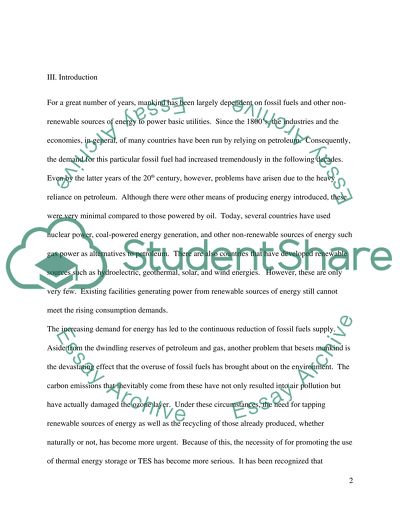 Thermal Energy Storage
