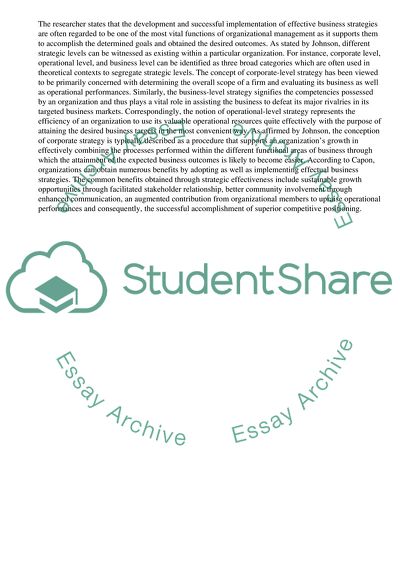 Strategic Thinking and Strategic Leadership