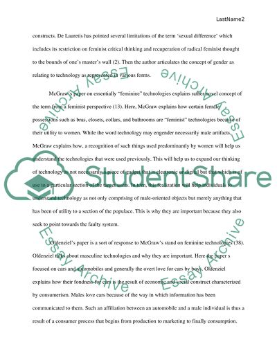 Relationship between Feminism and Technology