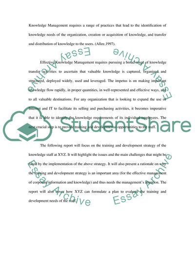 Training and Staff Development for Knowledge Workers