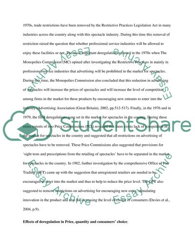 What Happened to Price, Quality, and Choice in the UK Spectacles Market after Deregulation