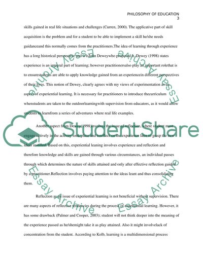 Experiential Learning and Marketisation of Education