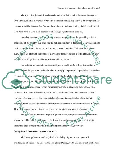 The Impact of Globalization, Deregulation and Neoliberalism on Media Diversity and Public Service Broadcasting