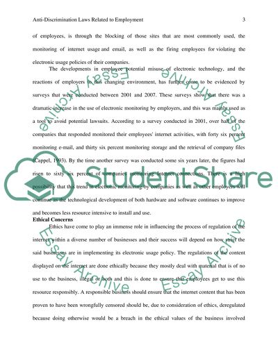 Anti-Discrimination Laws Related to Employment