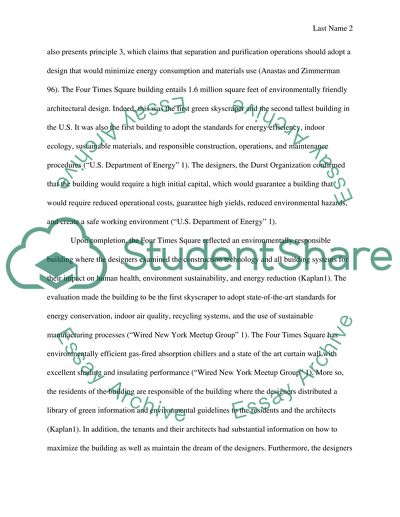 Green Engineering and Overview of Four Times Square