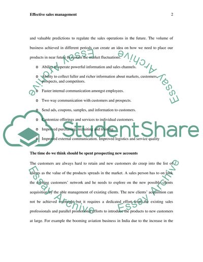 Effective Sales Management