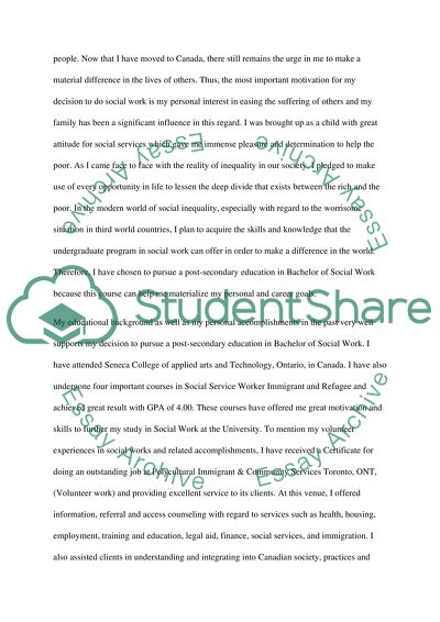 Personal Letter To University