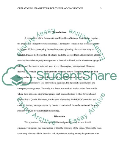 Operational framework for the DRNC Convention