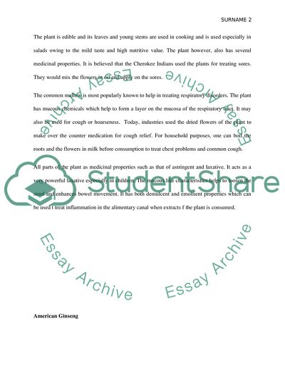 Common Mallow and American Ginseng