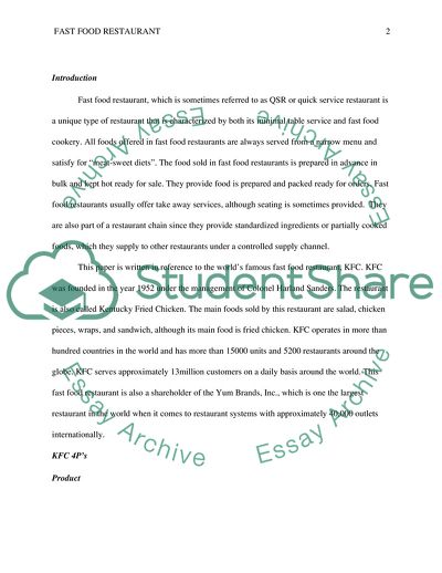 Fast Food Restaurant