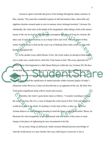 Memories on Cities, Nature and People through the Lenses of Andre Aciman