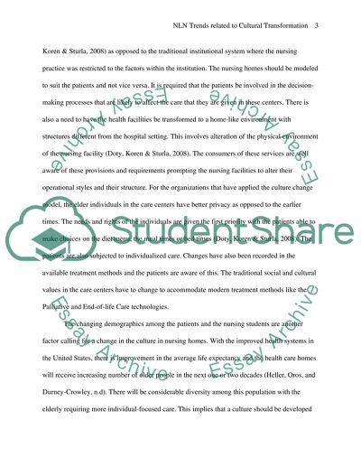 NLN Trends Related to Cultural Transformation